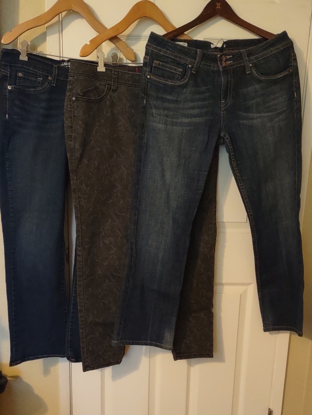 Set 3 Jeans Levi's Women's Boot Cut Jeans - Dark Blue & Charcoa Size 14